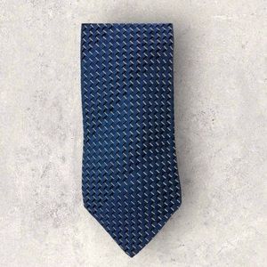 Emporio Armani Blue 100% Silk Made In Italy Tie